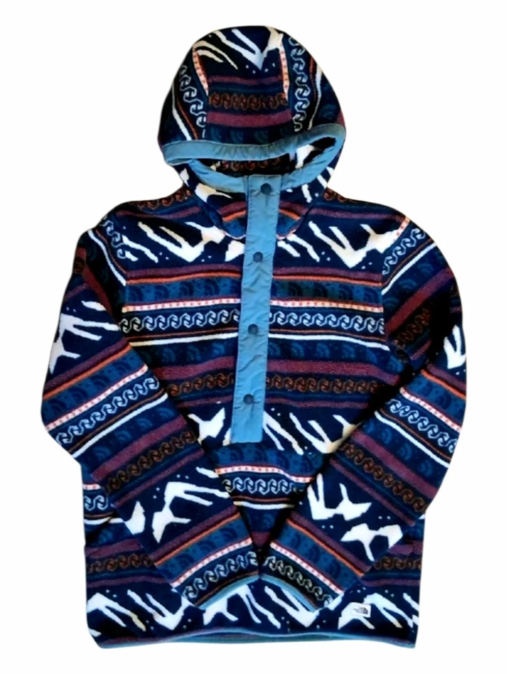 The North Face Printed Campshire Pullover Hoodie Mens Fleece Size Small